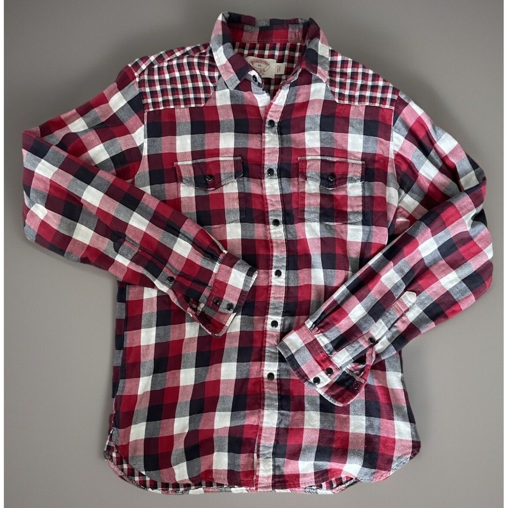 Brooks Brothers Long Sleeve Button Down Shirt Flannel Extra Slim Fit Medium JBHS